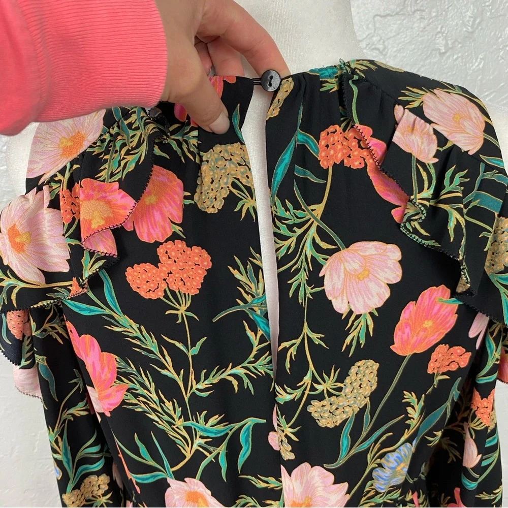 Kate Spade New York Blossom Cold Shoulder mini Dress size 4 Preppy Designer